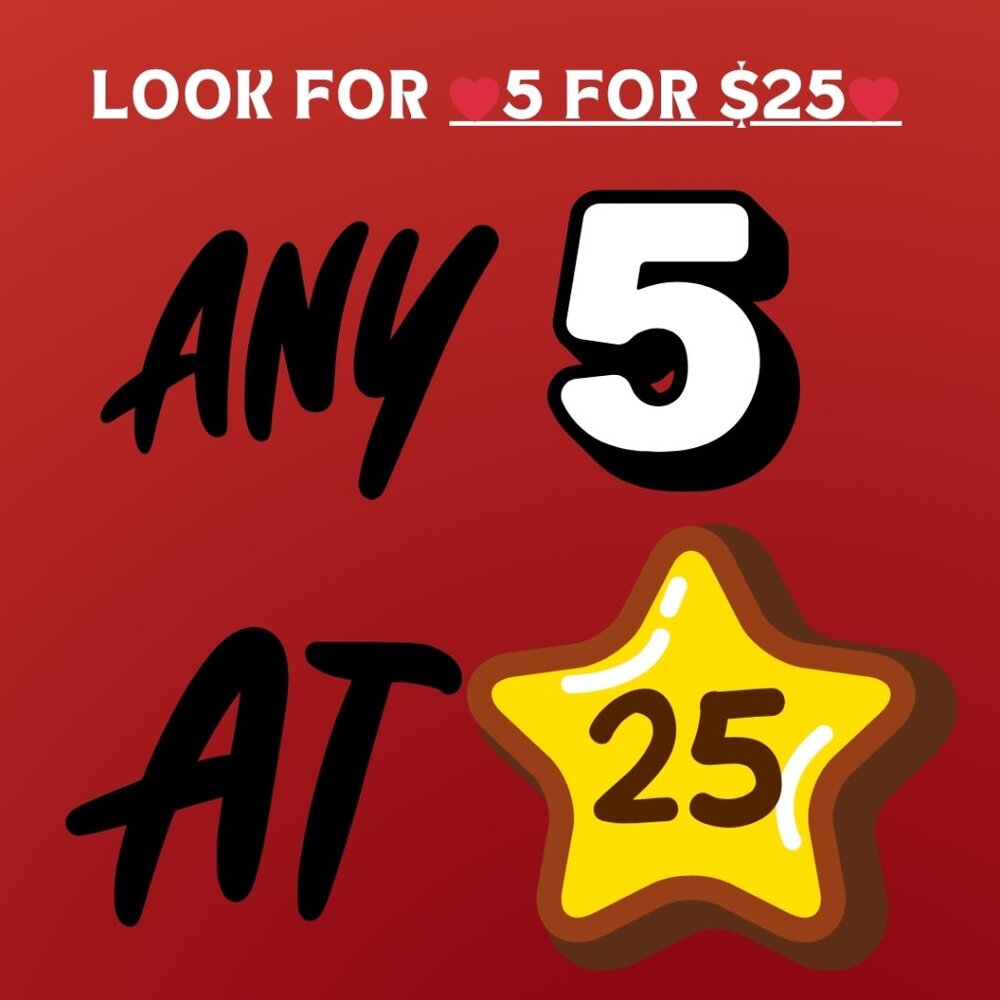❤️5 for $25❤️ Sale Bundle For More